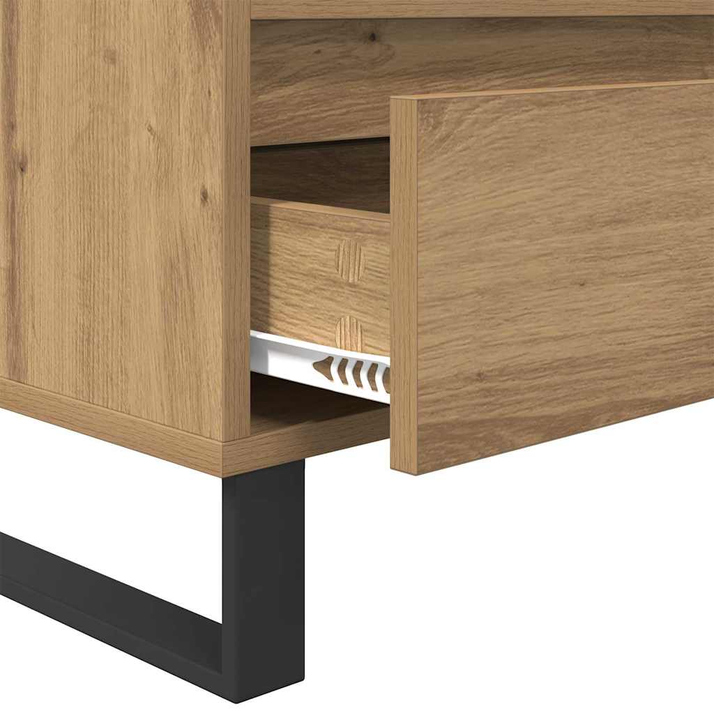 Meuble TV avec tiroir Chêne artisanal 100 x 34,5 x 44,5 cm - XIOS