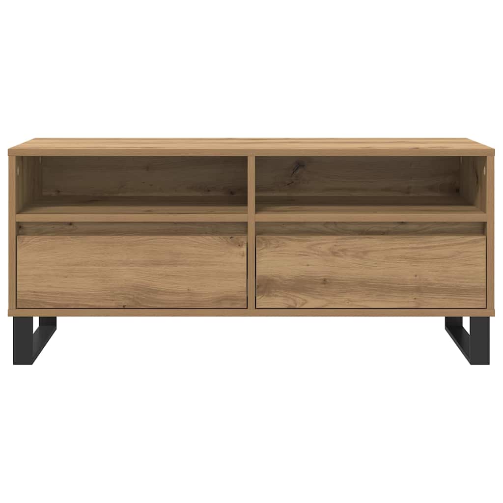 Meuble TV avec tiroir Chêne artisanal 100 x 34,5 x 44,5 cm - XIOS