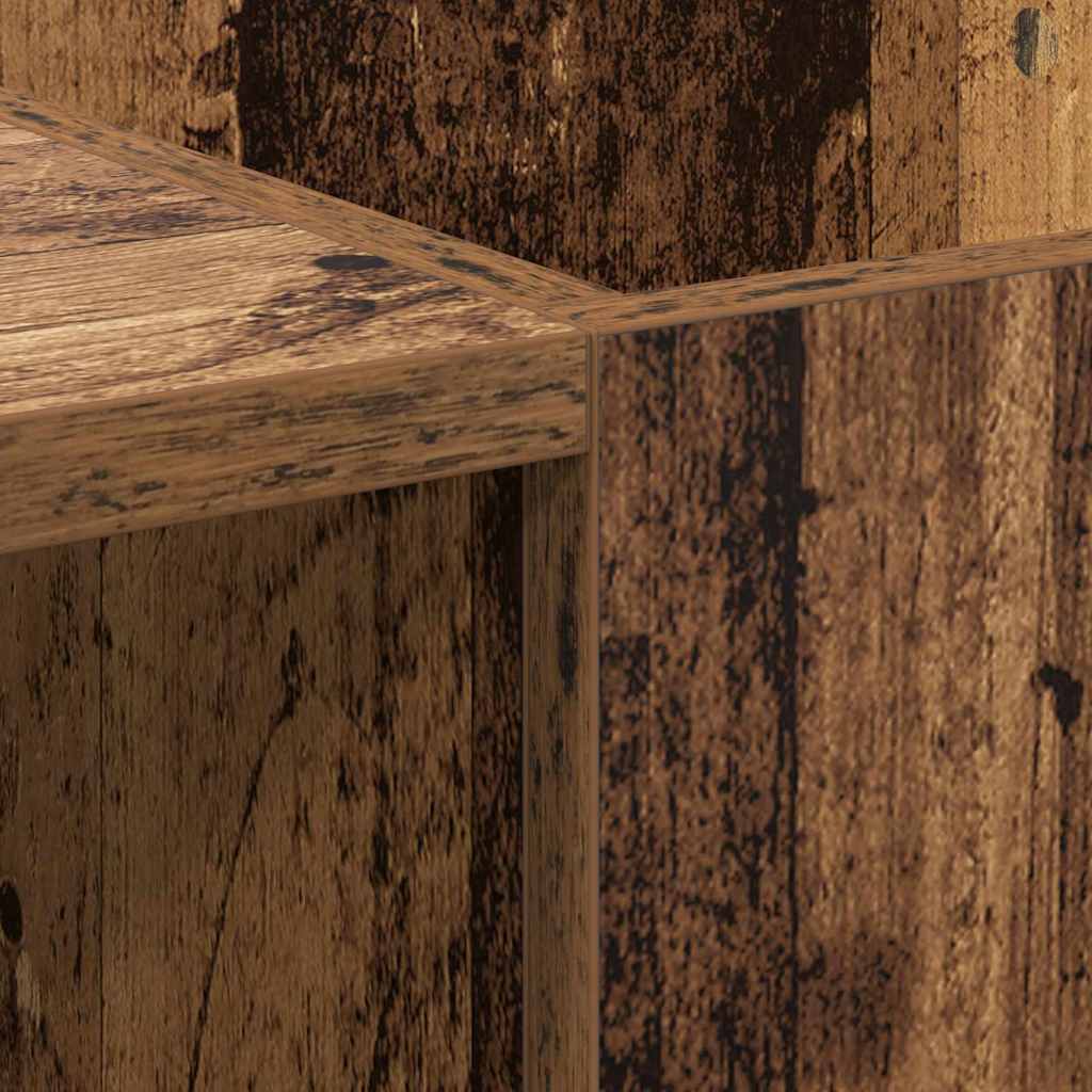 Meuble à vinyles avec étagère Bois Ancien 121 x 38 x 48 cm - XIOS