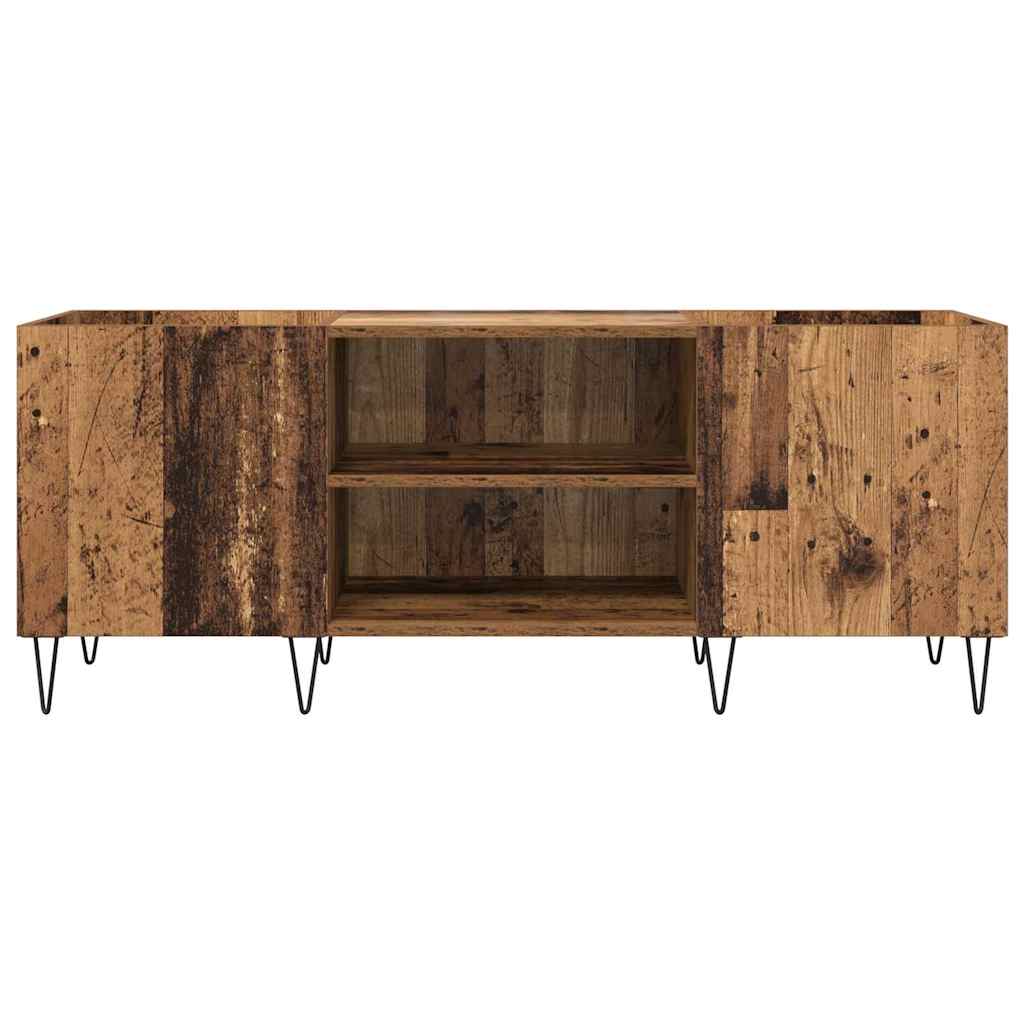 Meuble à vinyles avec étagère Bois Ancien 121 x 38 x 48 cm - XIOS