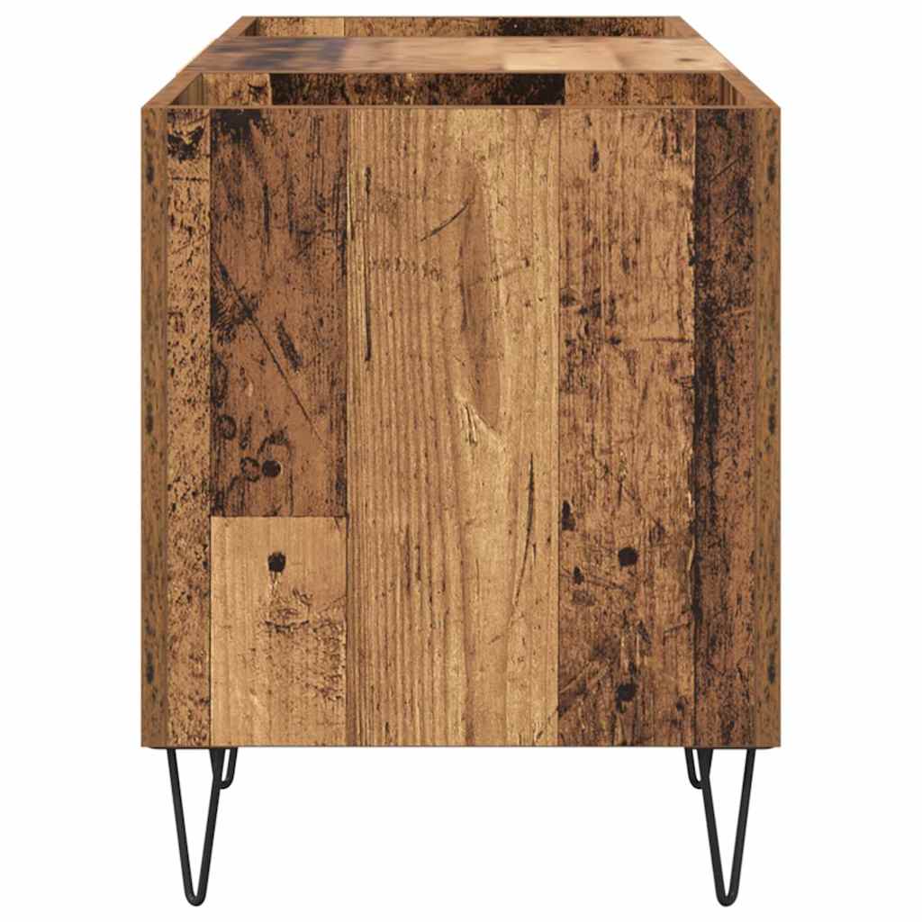 Meuble à vinyles avec étagère Bois Ancien 121 x 38 x 48 cm - XIOS