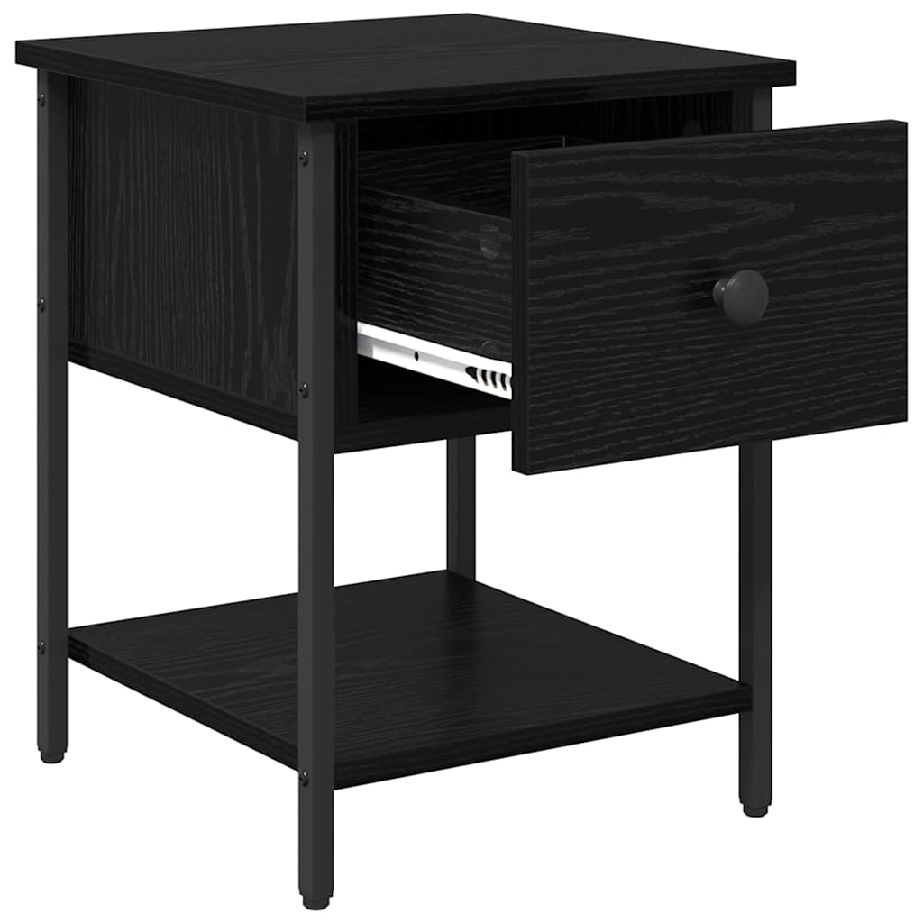 Table de chevet avec tiroir 2 pcs Chêne noir 34 x 35,5 x 45 cm - XIOS