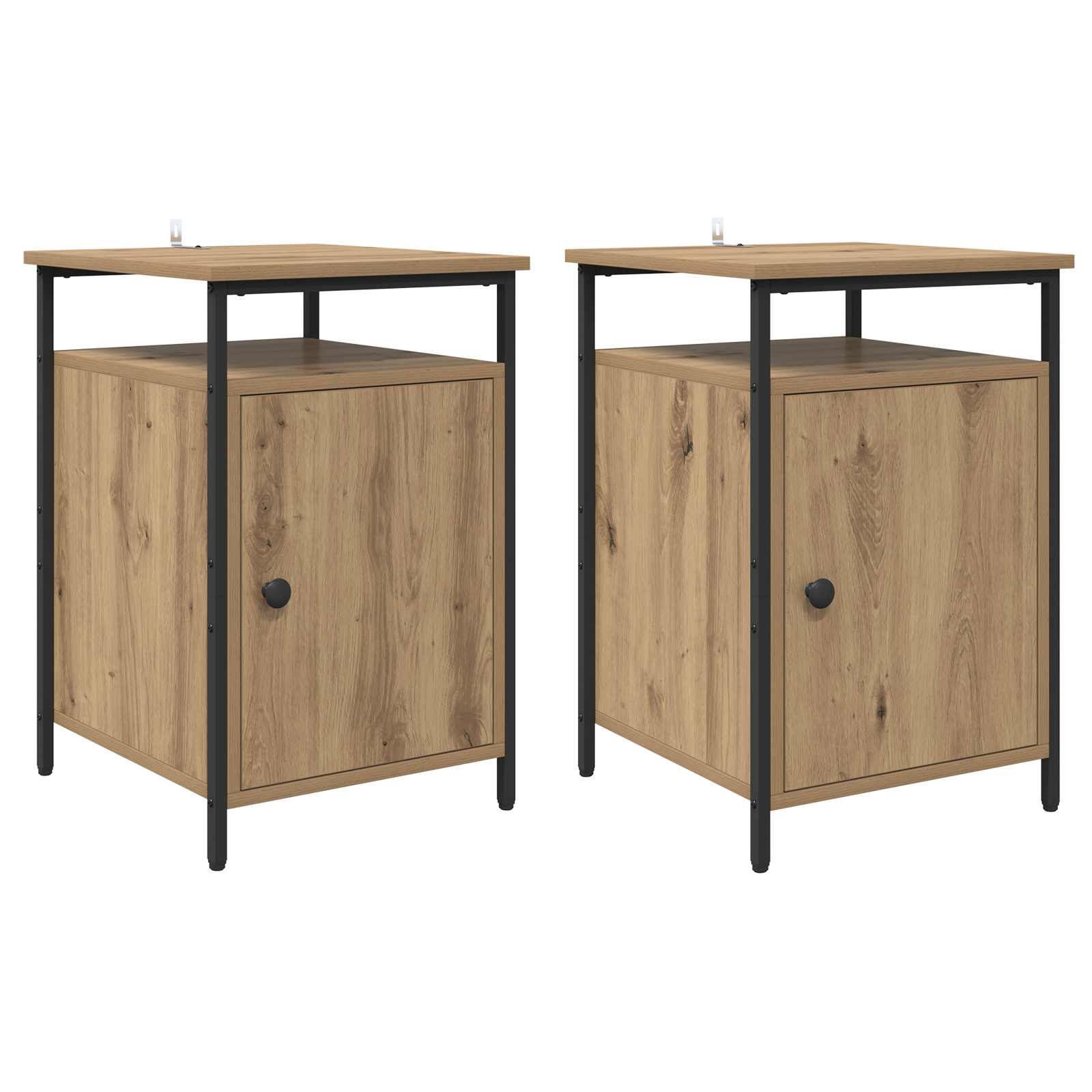 Cabinet de chevet 2 pcs Chêne artisanal 40 x 42 x 60cm - XIOS
