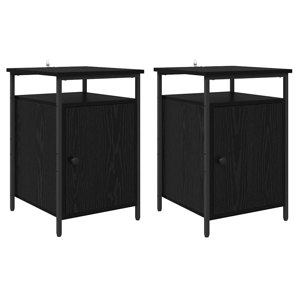 Cabinet de chevet 2 pcs Chêne noir 40 x 42 x 60cm - XIOS