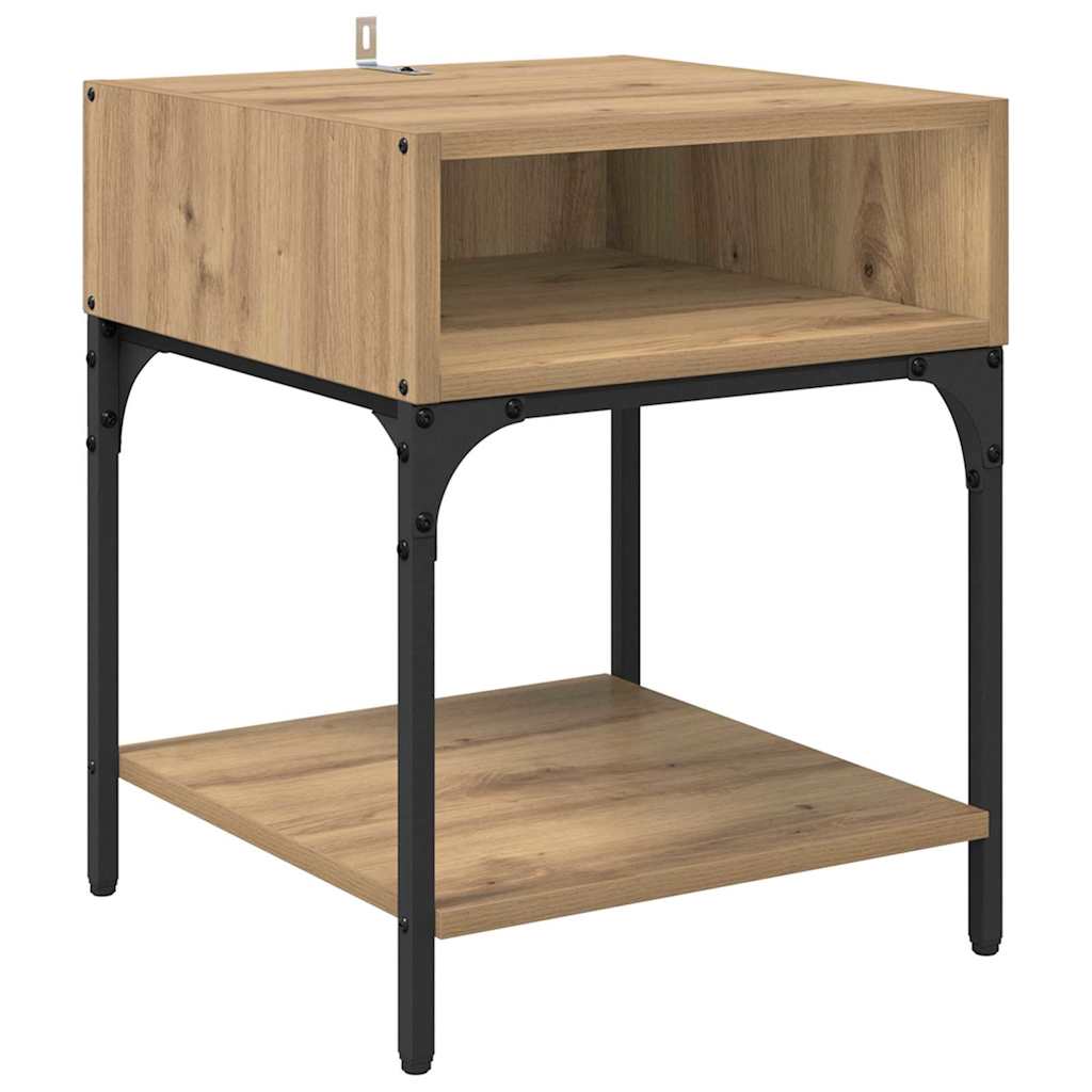 Table de chevet 2 pcs chêne artisanal 40 x 40 x 50 cm - XIOS