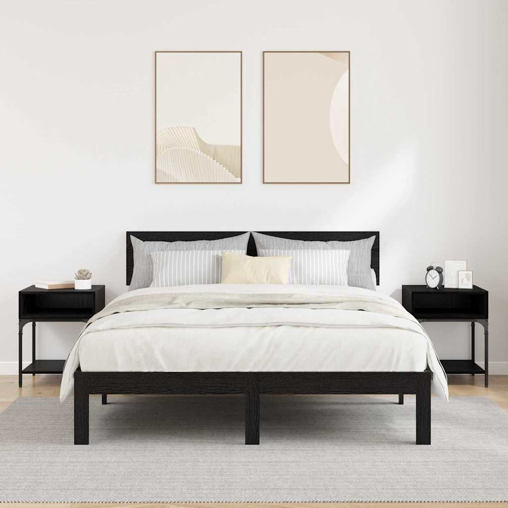 Table de chevet 2 pcs Chêne noir 40 x 40 x 50 cm - XIOS