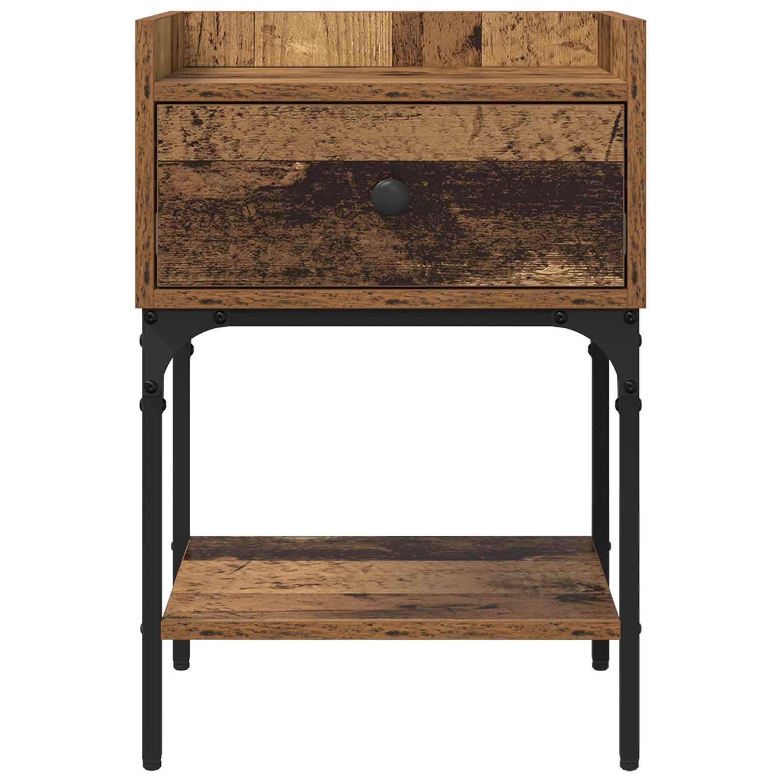 Table de chevet avec tiroir 2 pcs Bois ancien 40 x 29 x 60 cm - XIOS
