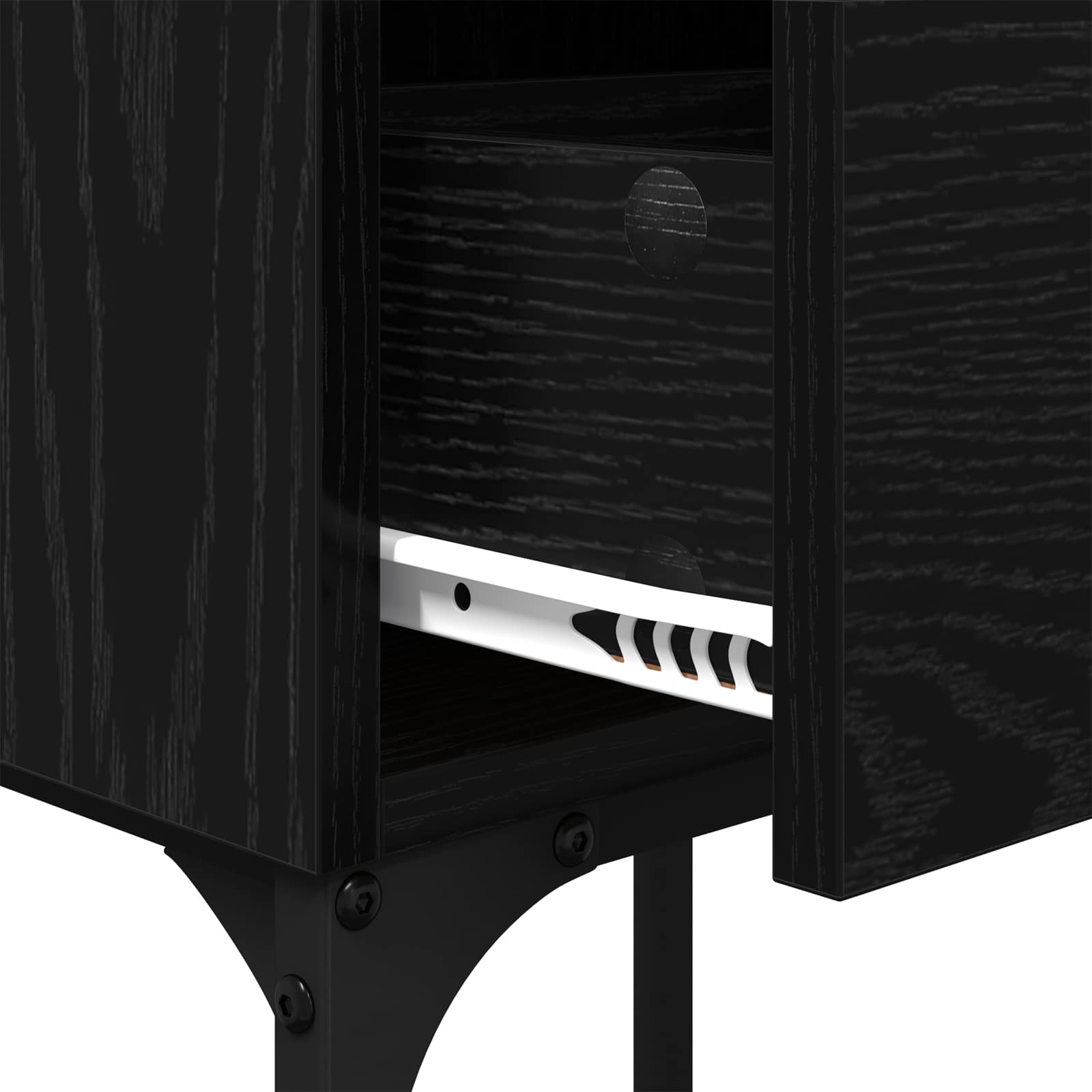 Table de chevet avec tiroir 2 pcs Chêne noir 40 x 29 x 60 cm - XIOS