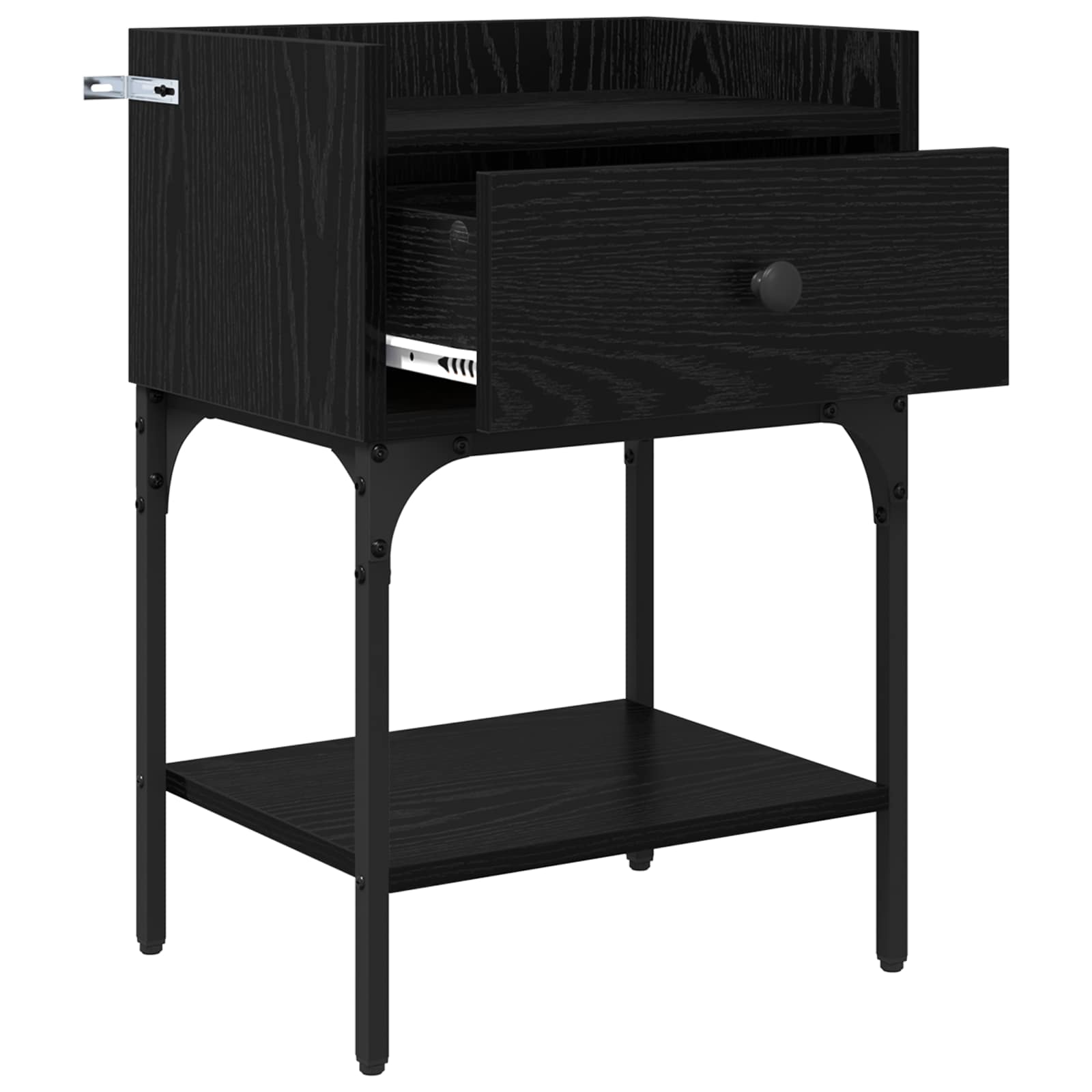 Table de chevet avec tiroir 2 pcs Chêne noir 40 x 29 x 60 cm - XIOS