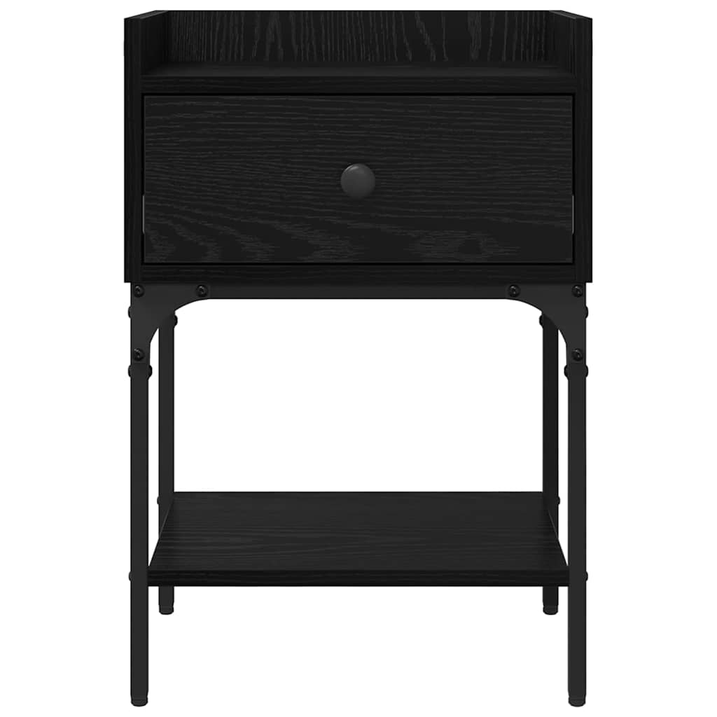 Table de chevet avec tiroir 2 pcs Chêne noir 40 x 29 x 60 cm - XIOS