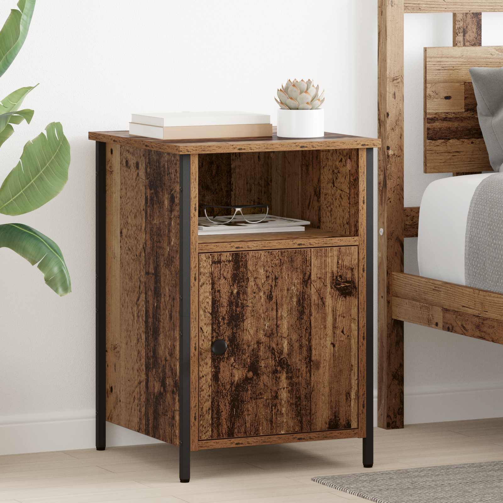 Cabinet de chevet Bois ancien 40 x 42 x 60 cm Bois d'ingénierie - XIOS