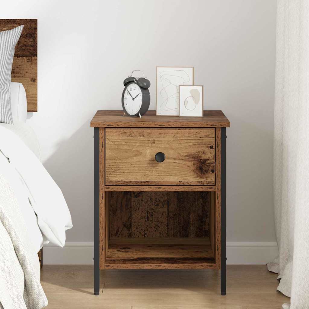 Cabinet de chevet Bois ancien 40 x 42 x 50 cm Bois d'ingénierie - XIOS