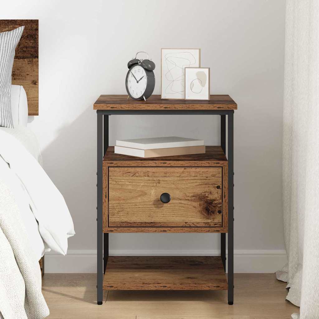 Cabinet de chevet Bois ancien 40 x 42 x 56 cm Bois d'ingénierie - XIOS