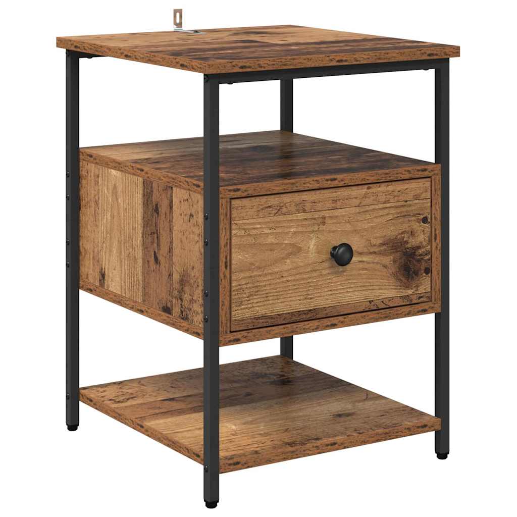 Cabinet de chevet Bois ancien 40 x 42 x 56 cm Bois d'ingénierie - XIOS