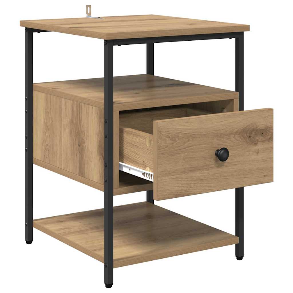 Cabinet de chevet 2 pcs chêne artisanal 40 x 42 x 56 cm - XIOS