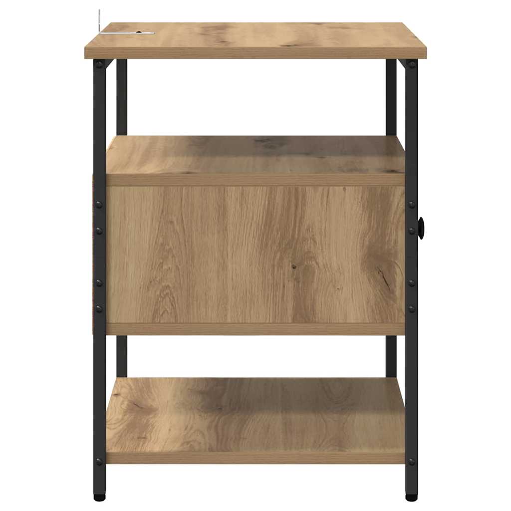 Cabinet de chevet 2 pcs chêne artisanal 40 x 42 x 56 cm - XIOS