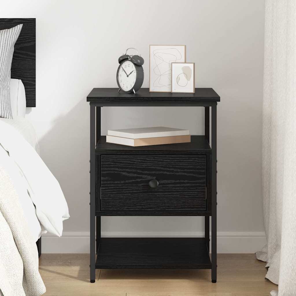 Cabinet de chevet Chêne noir 40 x 42 x 56 cm Bois d'ingénierie - XIOS
