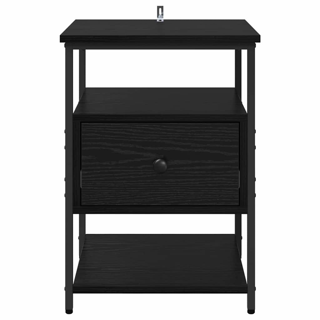 Cabinet de chevet avec tiroir 2 pcs Chêne noir 40 x 42 x 56 cm - XIOS