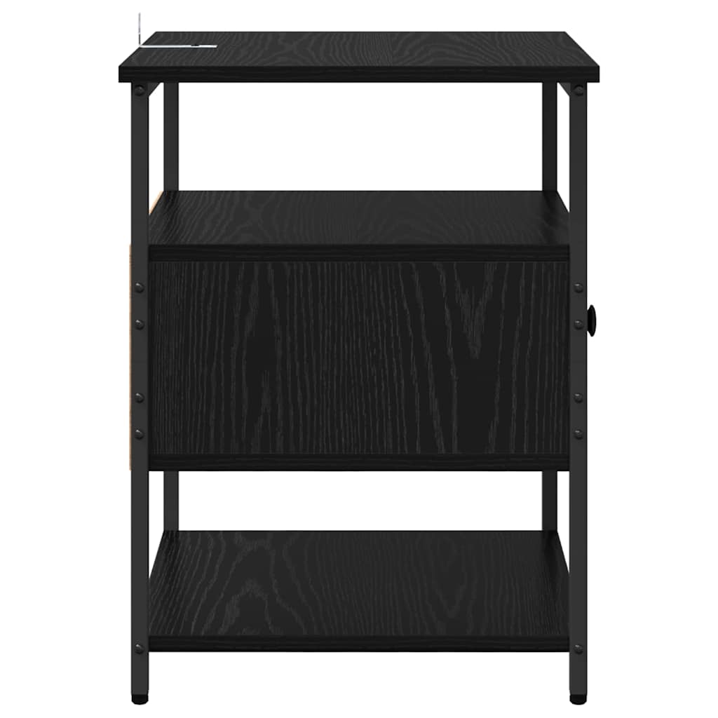 Cabinet de chevet avec tiroir 2 pcs Chêne noir 40 x 42 x 56 cm - XIOS