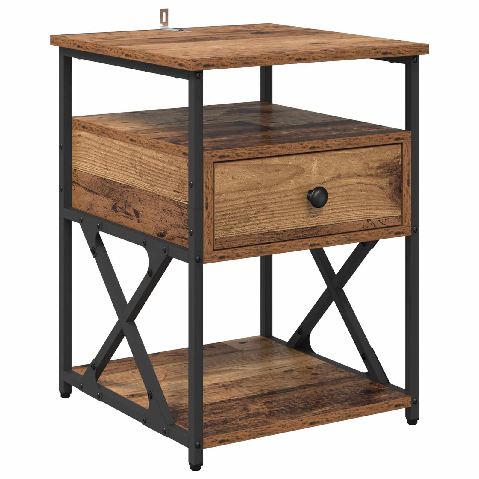 Cabinet de chevet avec tiroir 2 pcs Bois ancien 40 x 42 x 55 cm - XIOS
