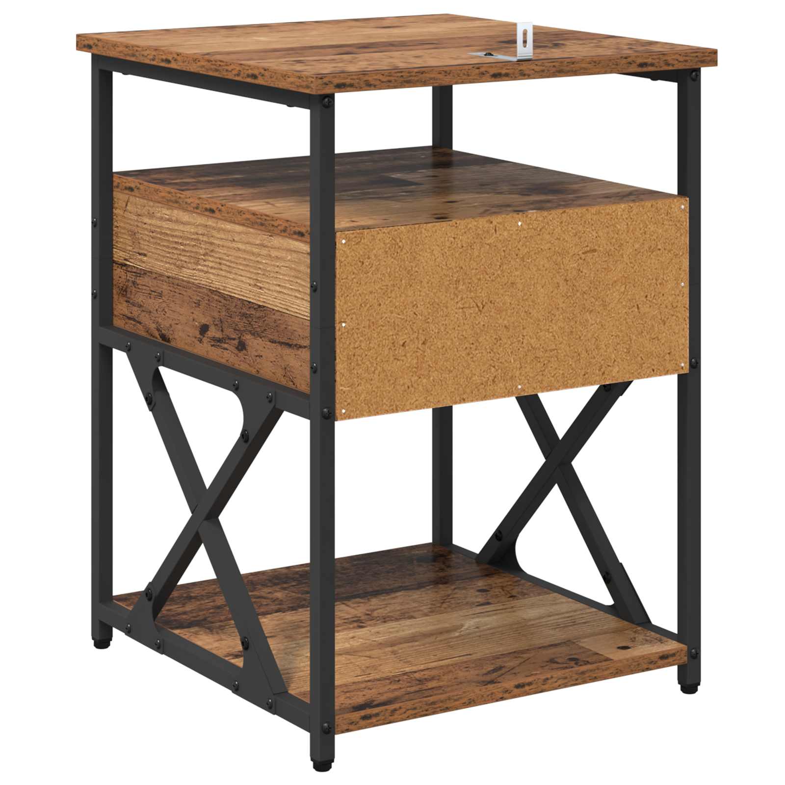 Cabinet de chevet avec tiroir 2 pcs Bois ancien 40 x 42 x 55 cm - XIOS