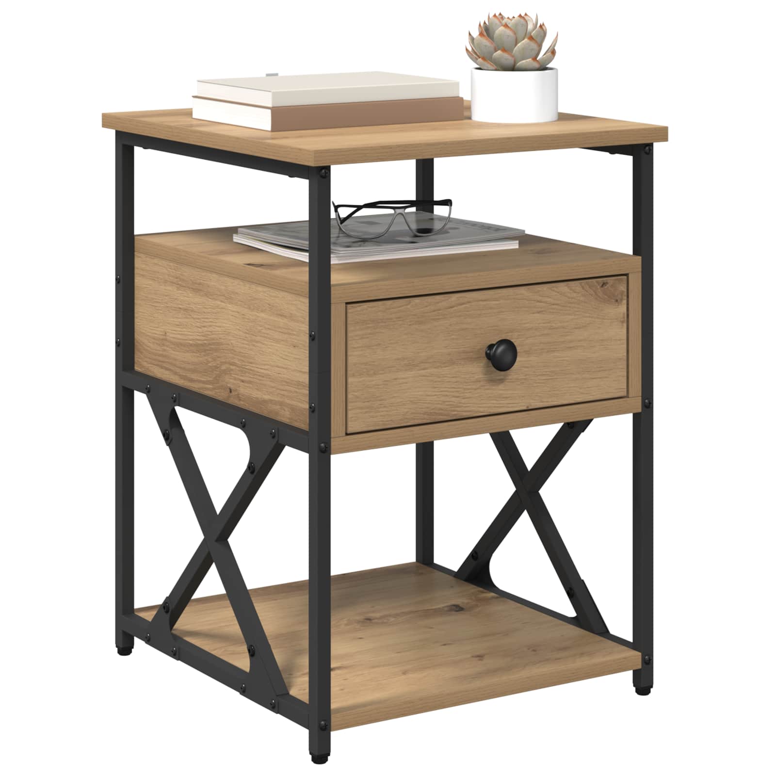 Cabinet de chevet 2 pcs Chêne artisanal 40 x 42 x 55 cm - XIOS