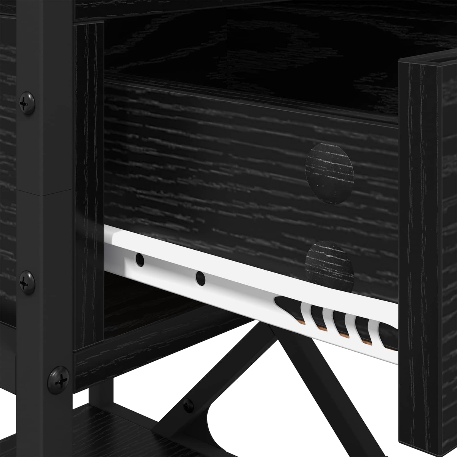 Cabinet de chevet Chêne noir 40 x 42 x 55 cm Bois d'ingénierie - XIOS