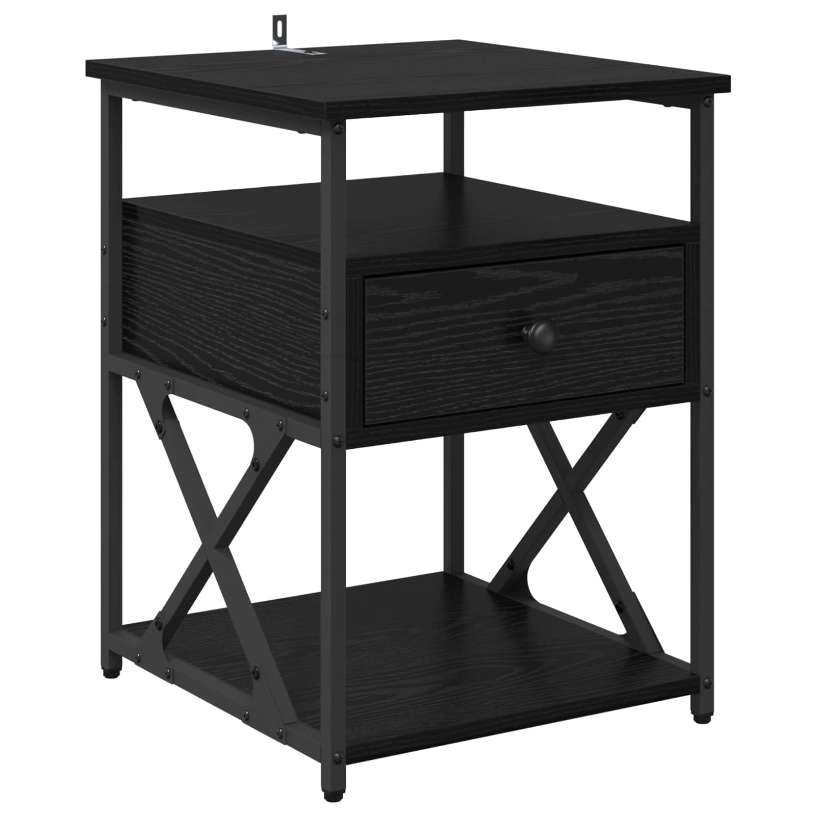 Cabinet de chevet Chêne noir 40 x 42 x 55 cm Bois d'ingénierie - XIOS