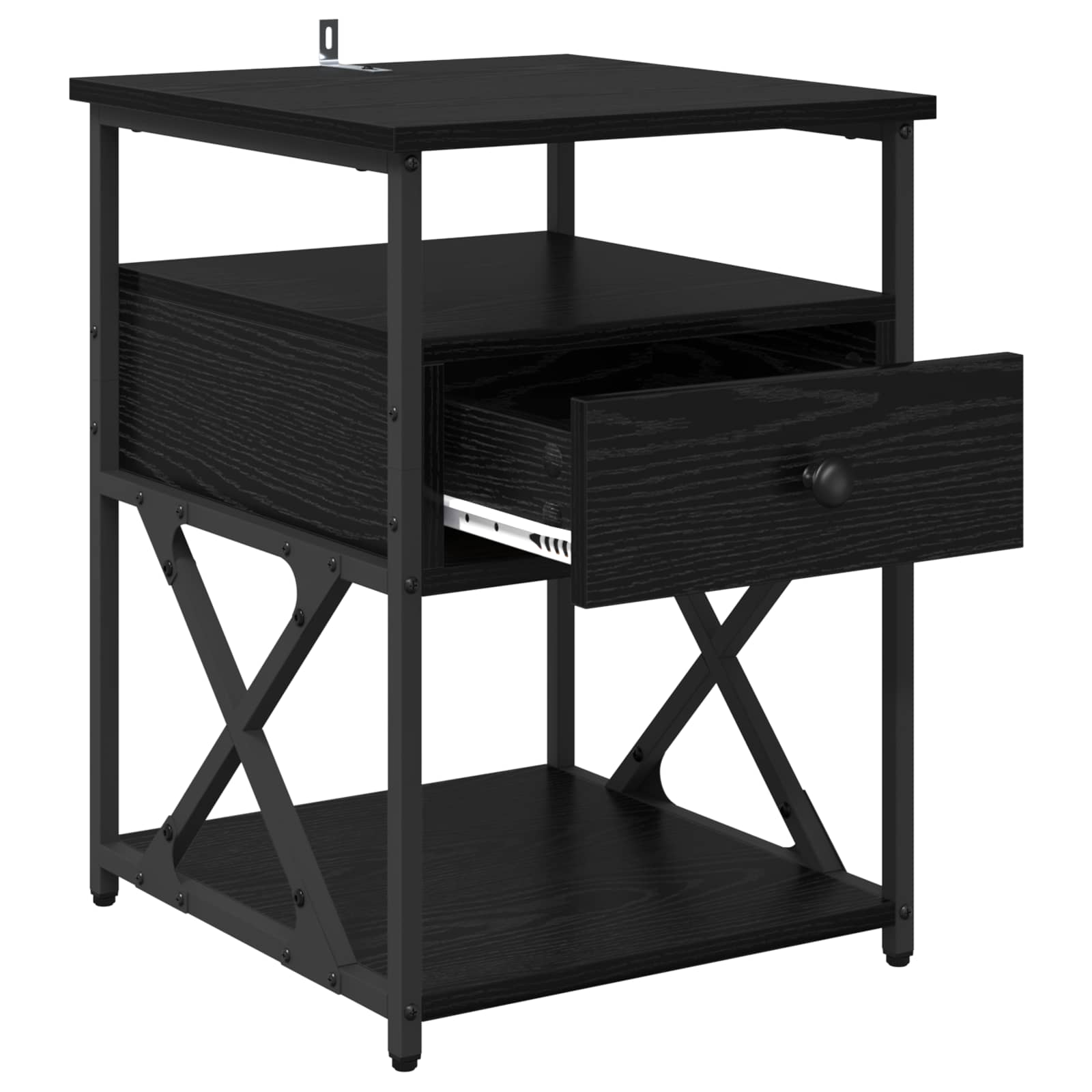 Cabinet de chevet Chêne noir 40 x 42 x 55 cm Bois d'ingénierie - XIOS