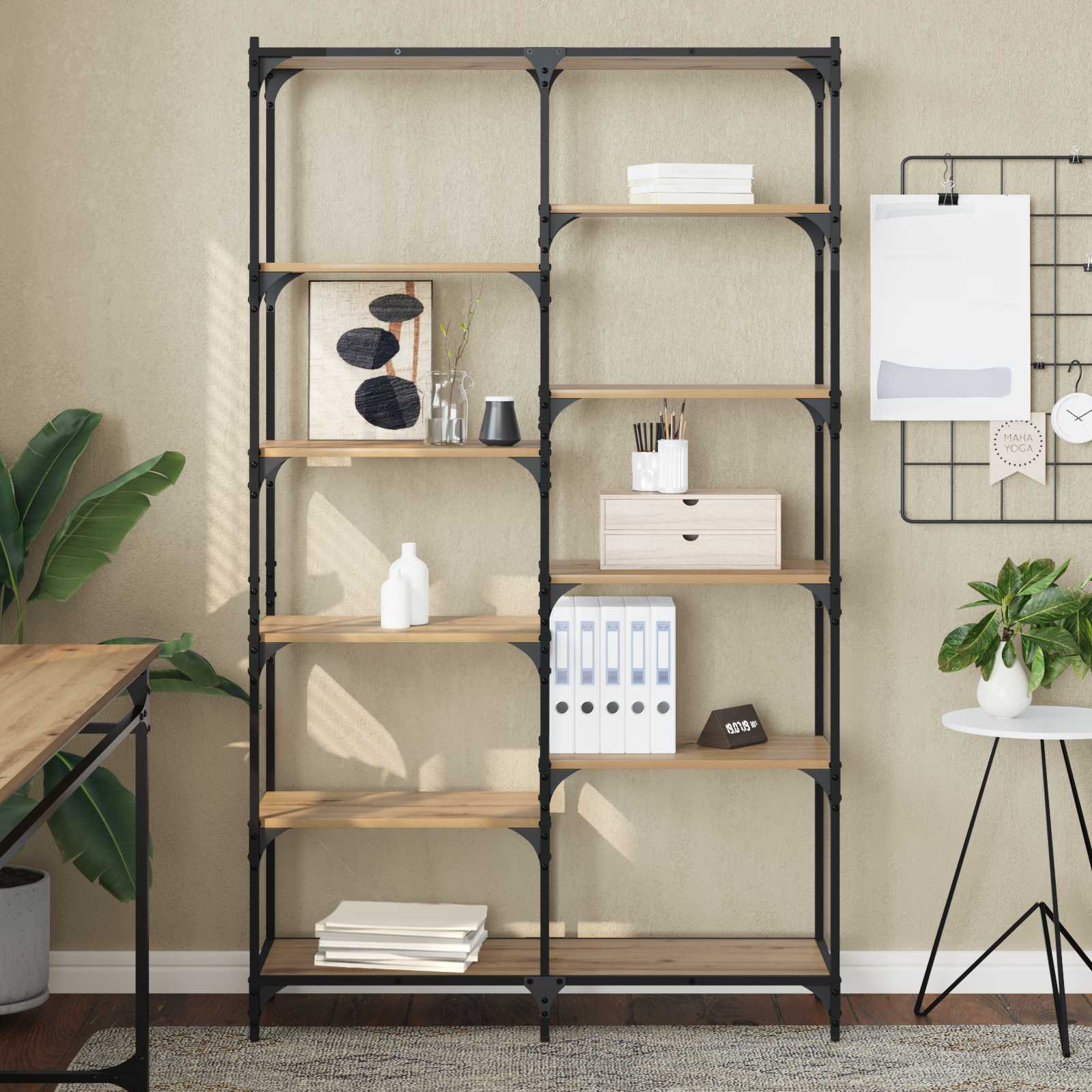 Étagère chêne artisanal 100 x 32 x 170 cm Bois d'ingénierie - XIOS