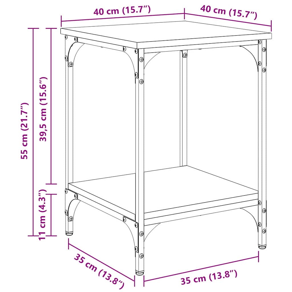 Table basse Bois Ancien 40 x 40 x 55 cm Bois d'ingénierie - XIOS