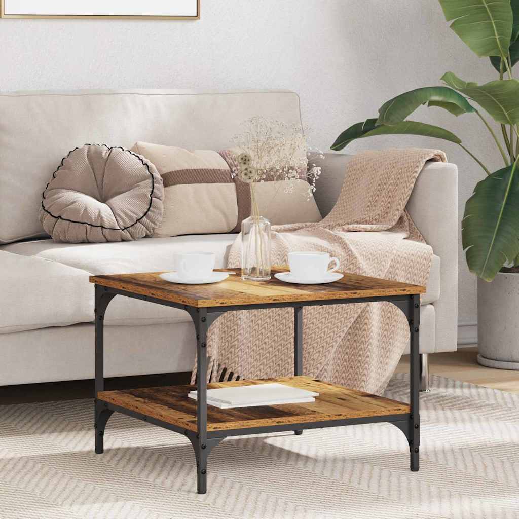 Table basse Bois Ancien 55 x 55 x 40 cm Bois d'ingénierie - XIOS