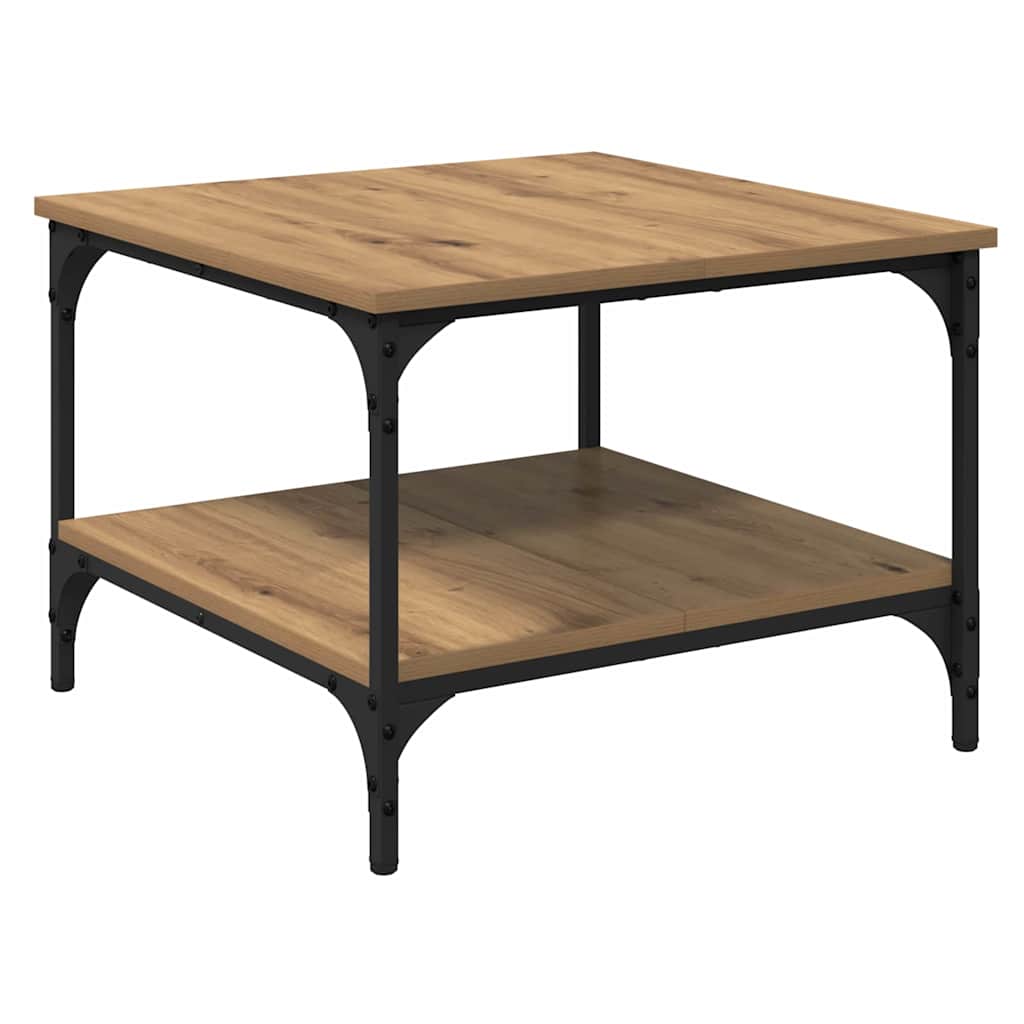 Table basse Chêne artisanal 55 x 55 x 40 cm Bois d'ingénierie - XIOS