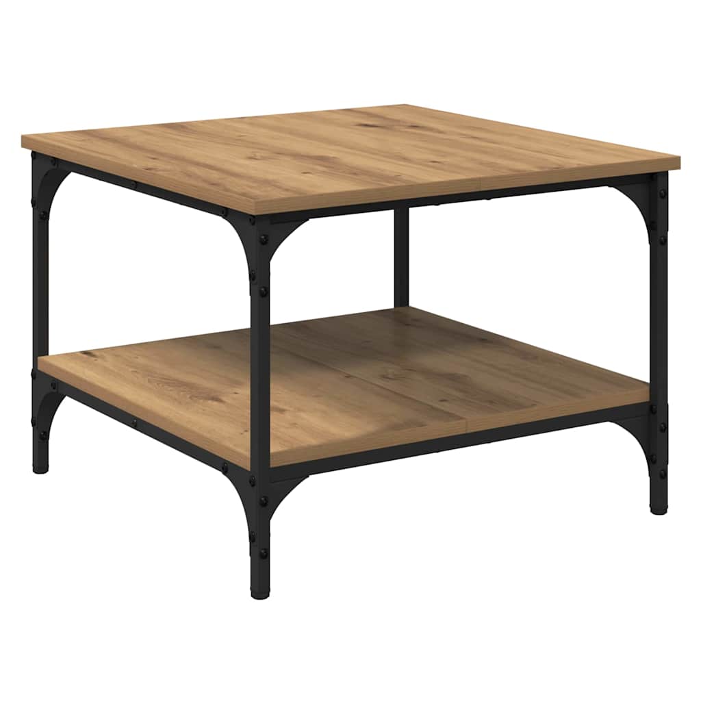 Table basse Chêne artisanal 55 x 55 x 40 cm Bois d'ingénierie - XIOS