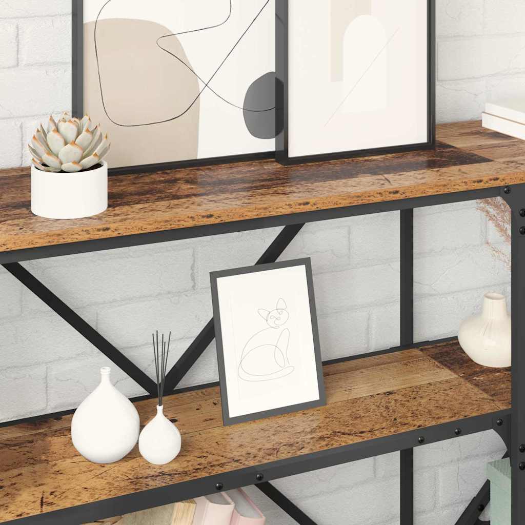 Table console avec étagère Bois Ancien 160 x 30 x 75 cm - XIOS