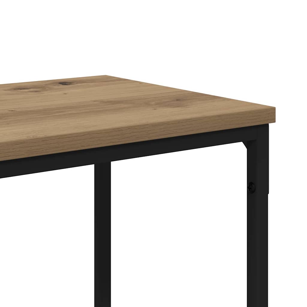 Table console avec étagère Chêne artisanal 180 x 30 x 75 cm - XIOS
