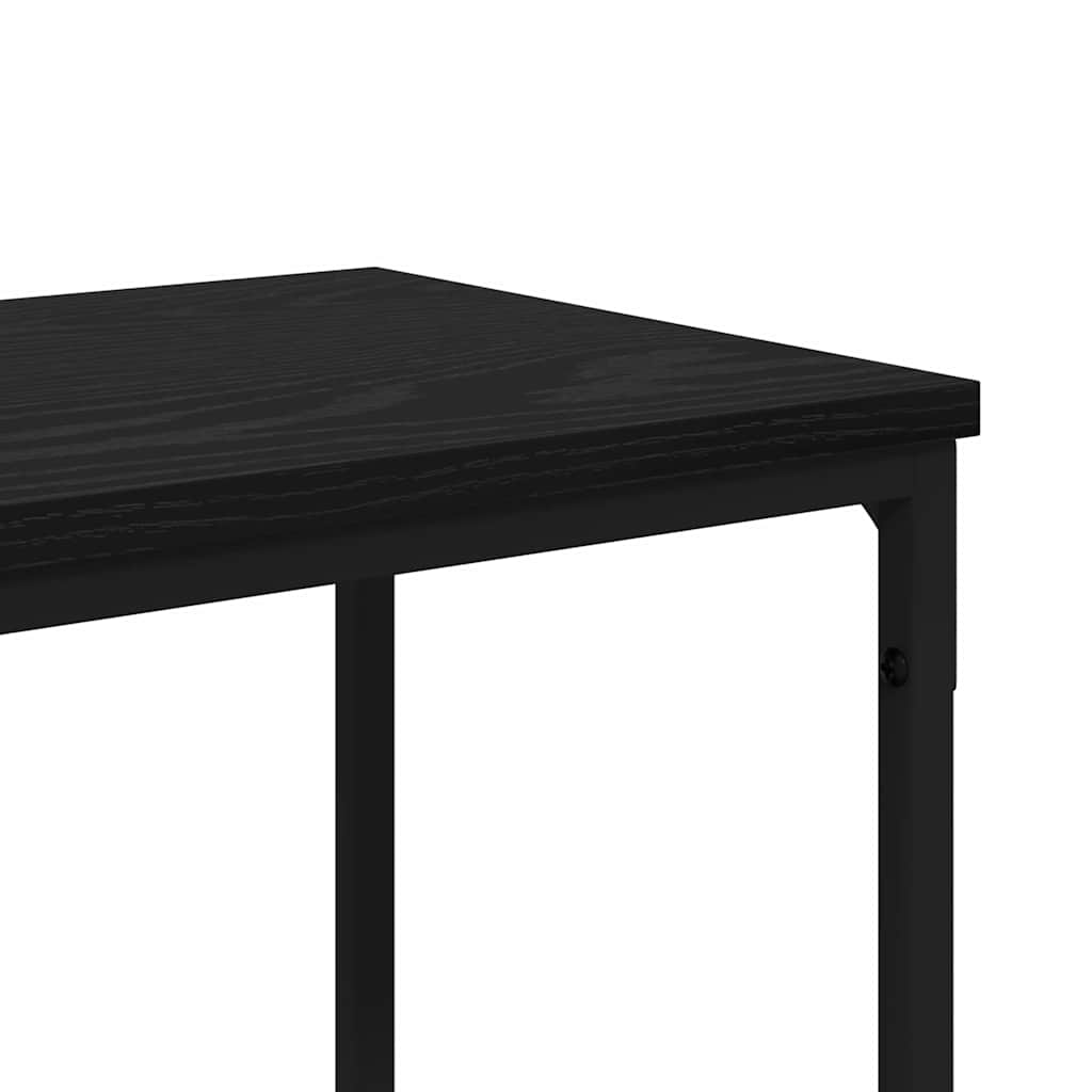 Table console avec étagère Chêne noir 180 x 30 x 75 cm - XIOS