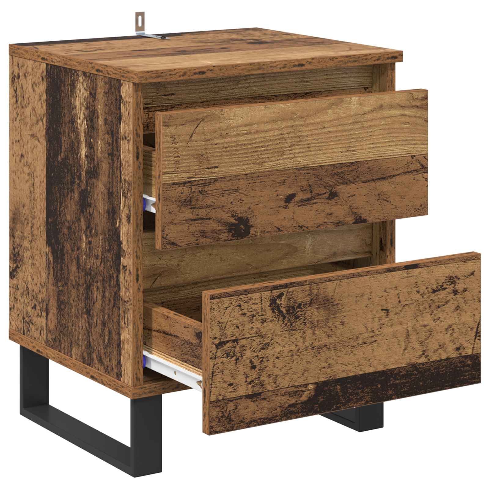 Cabinet de chevet avec tiroir 2 pcs Bois ancien 40 x 35 x 50 cm - XIOS