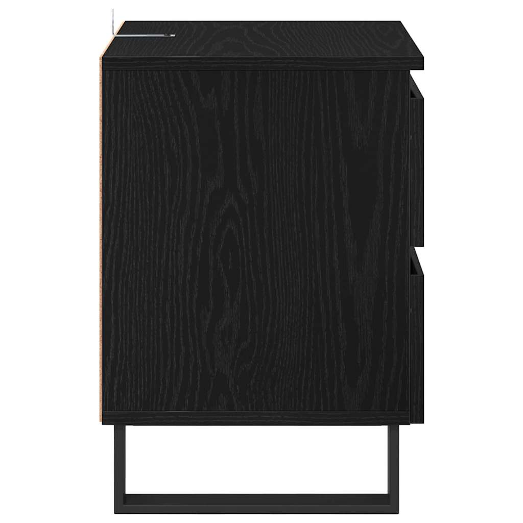 Cabinet de chevet avec tiroir 2 pcs Chêne noir 40 x 35 x 50 cm - XIOS