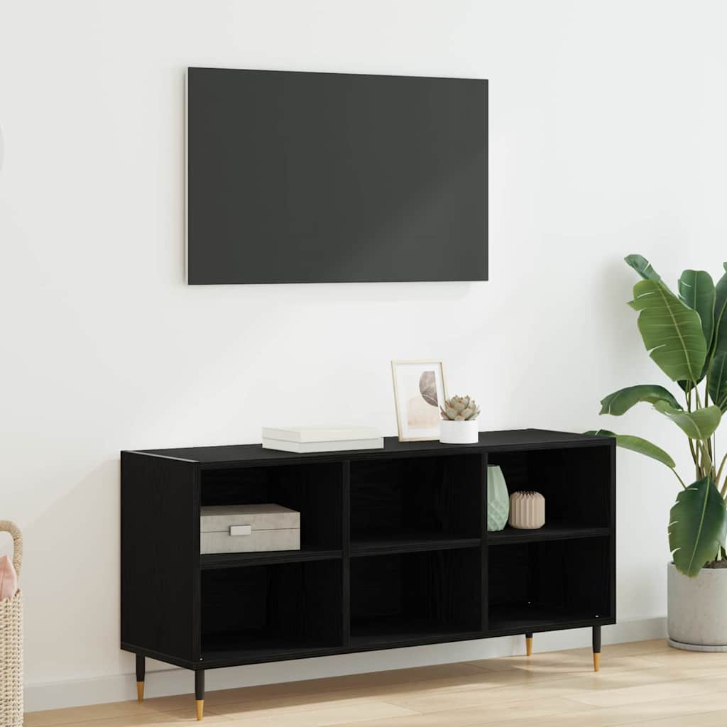 Meuble TV Chêne noir 103,5 x 30 x 50 cm Bois d'ingénierie - XIOS