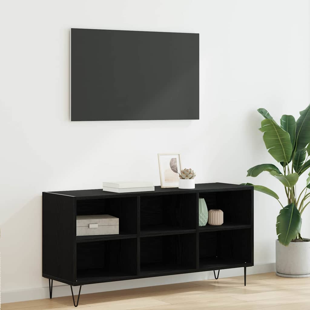 Meuble TV Chêne noir 103,5 x 30 x 50 cm Bois d'ingénierie - XIOS