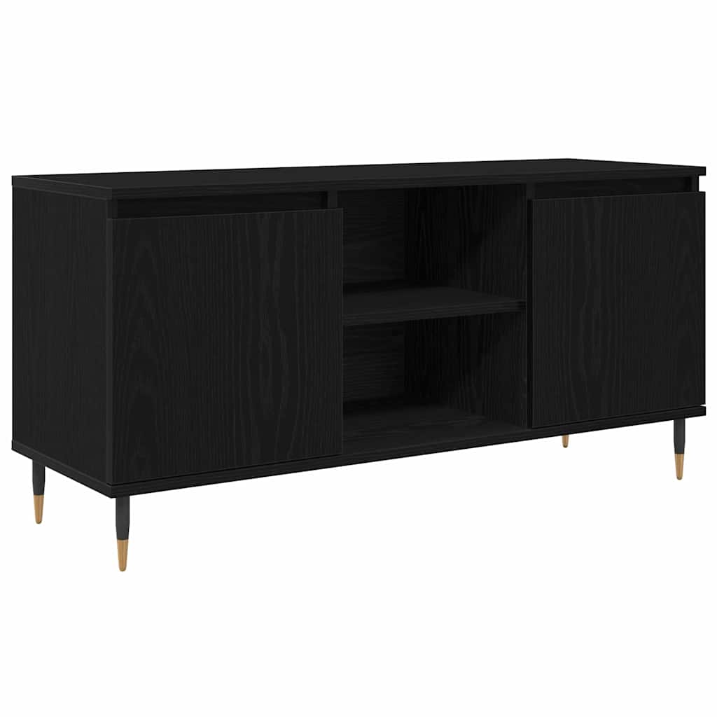 Meuble TV Chêne noir 104 x 35 x 50 cm Bois d'ingénierie - XIOS