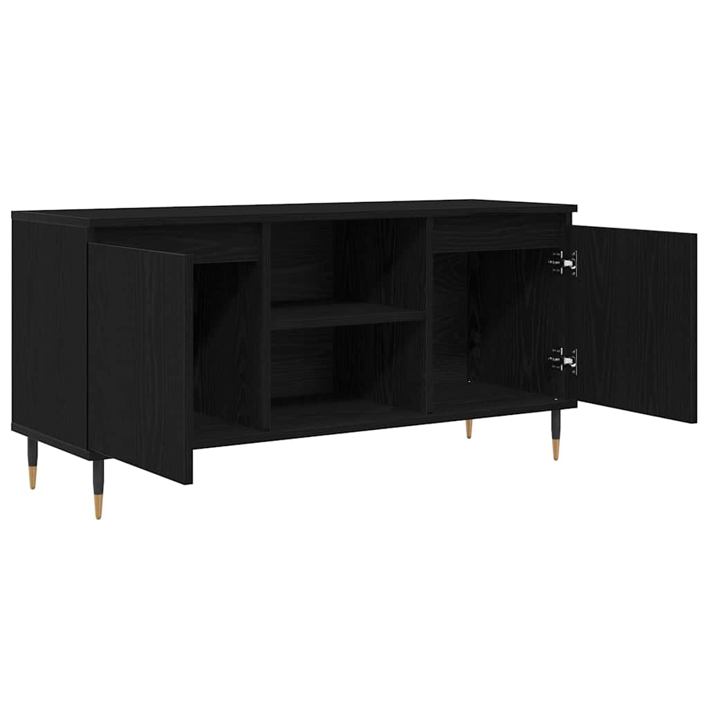 Meuble TV Chêne noir 104 x 35 x 50 cm Bois d'ingénierie - XIOS