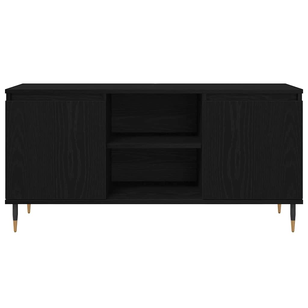 Meuble TV Chêne noir 104 x 35 x 50 cm Bois d'ingénierie - XIOS