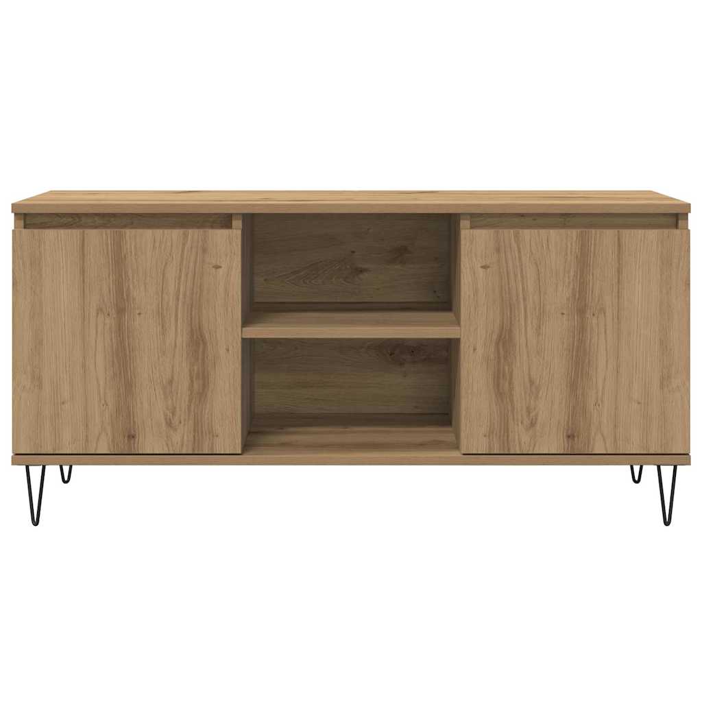 Meuble TV Chêne artisanal 104 x 35 x 50 cm Bois d'ingénierie - XIOS