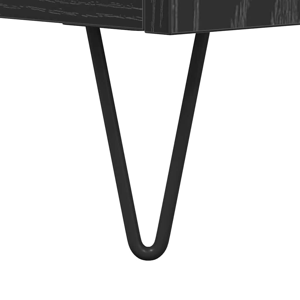 Meuble TV Chêne noir 104 x 35 x 50 cm Bois d'ingénierie - XIOS