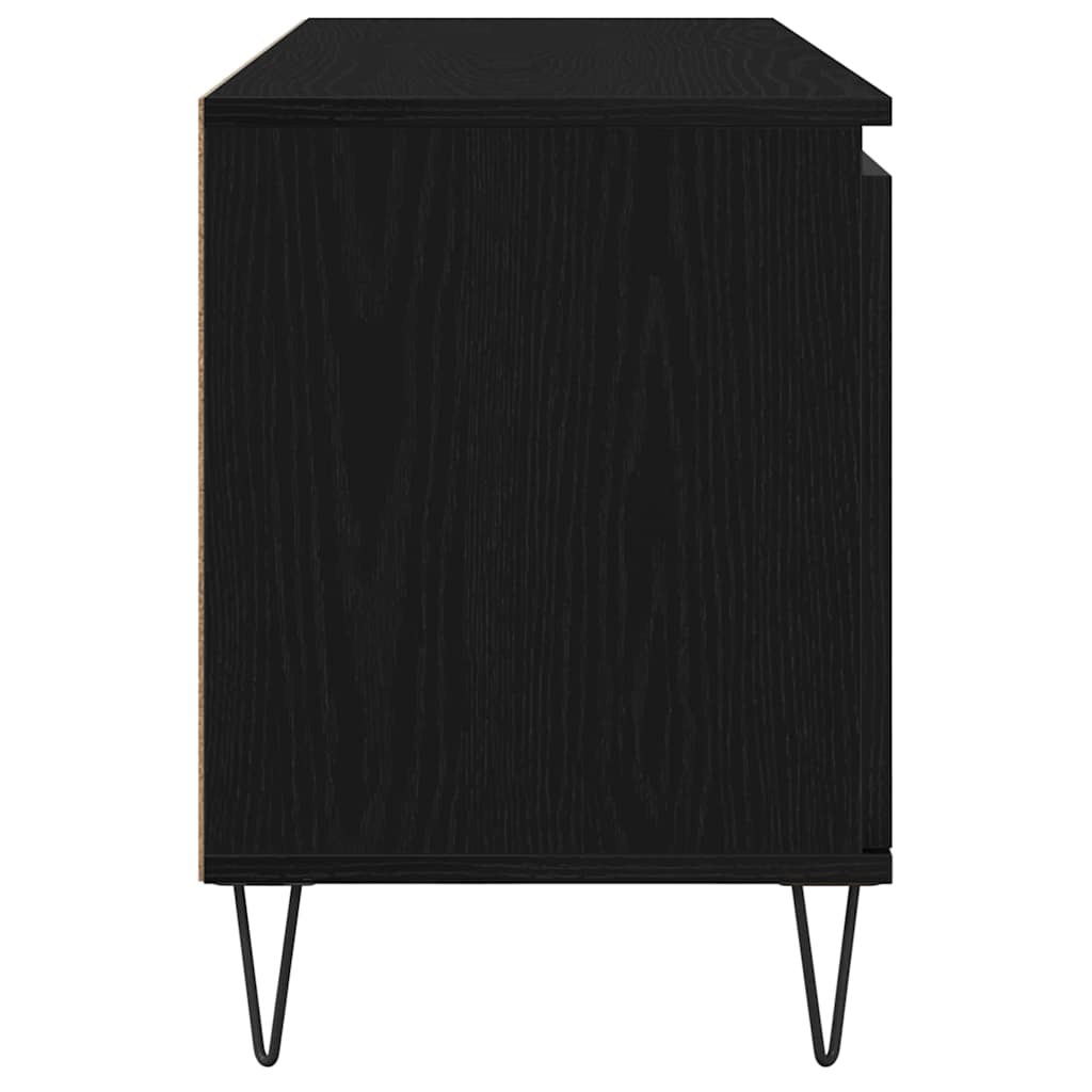 Meuble TV Chêne noir 104 x 35 x 50 cm Bois d'ingénierie - XIOS