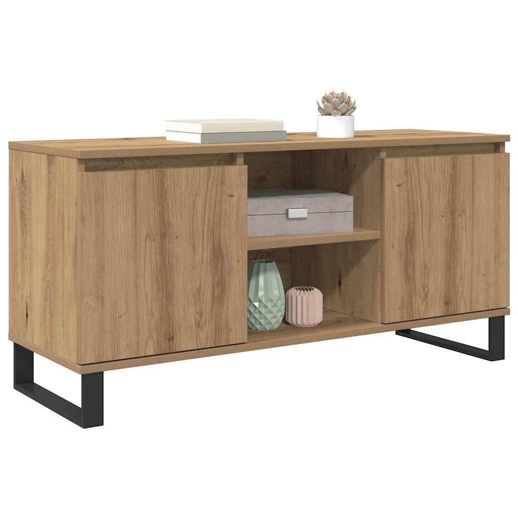 Meuble TV Chêne artisanal 104 x 35 x 50 cm Bois d'ingénierie - XIOS
