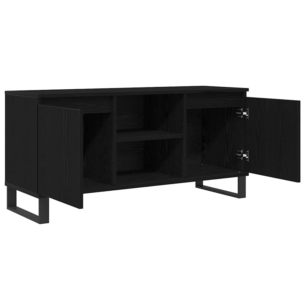 Meuble TV Chêne noir 104 x 35 x 50 cm Bois d'ingénierie - XIOS