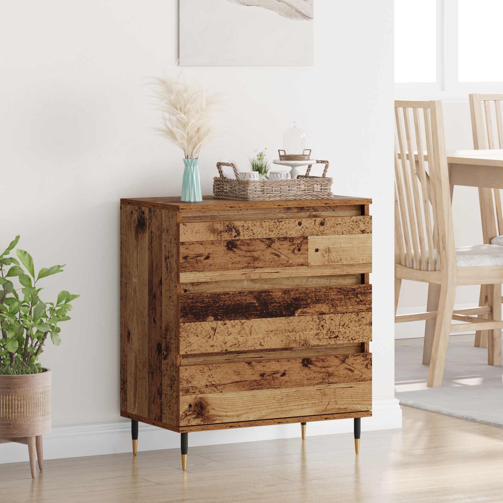 Buffet Bois Ancien 60 x 35 x 70 cm Bois d'ingénierie - XIOS